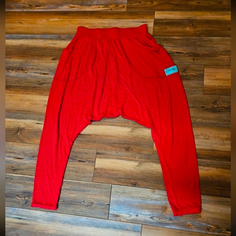 Vibrant Red Parachute Pants By Funkeys Adult L
